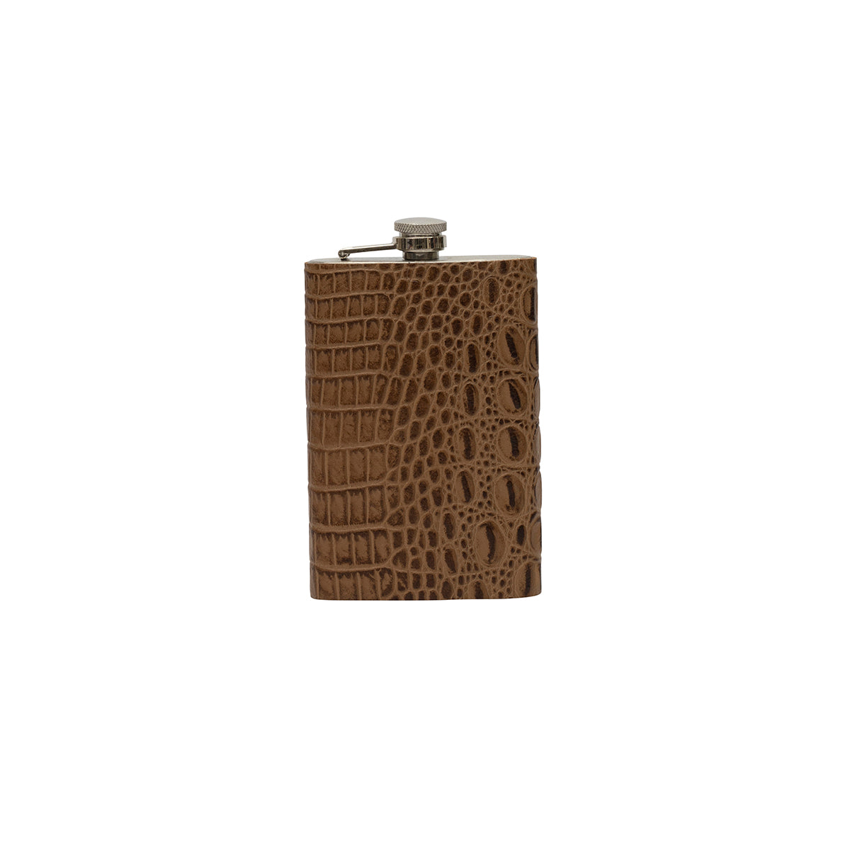 Healy Leather Embossed Flask 10oz