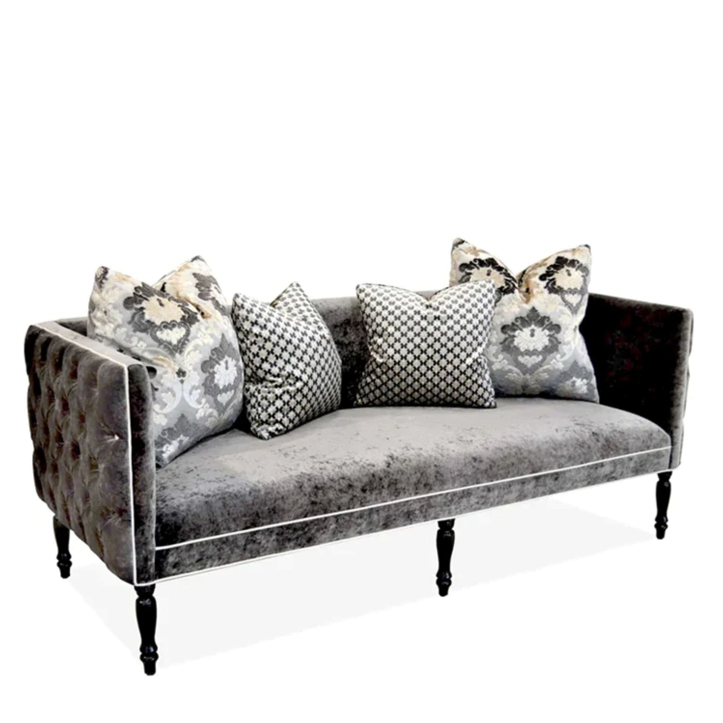 Leland Velvet Tufted Sofa