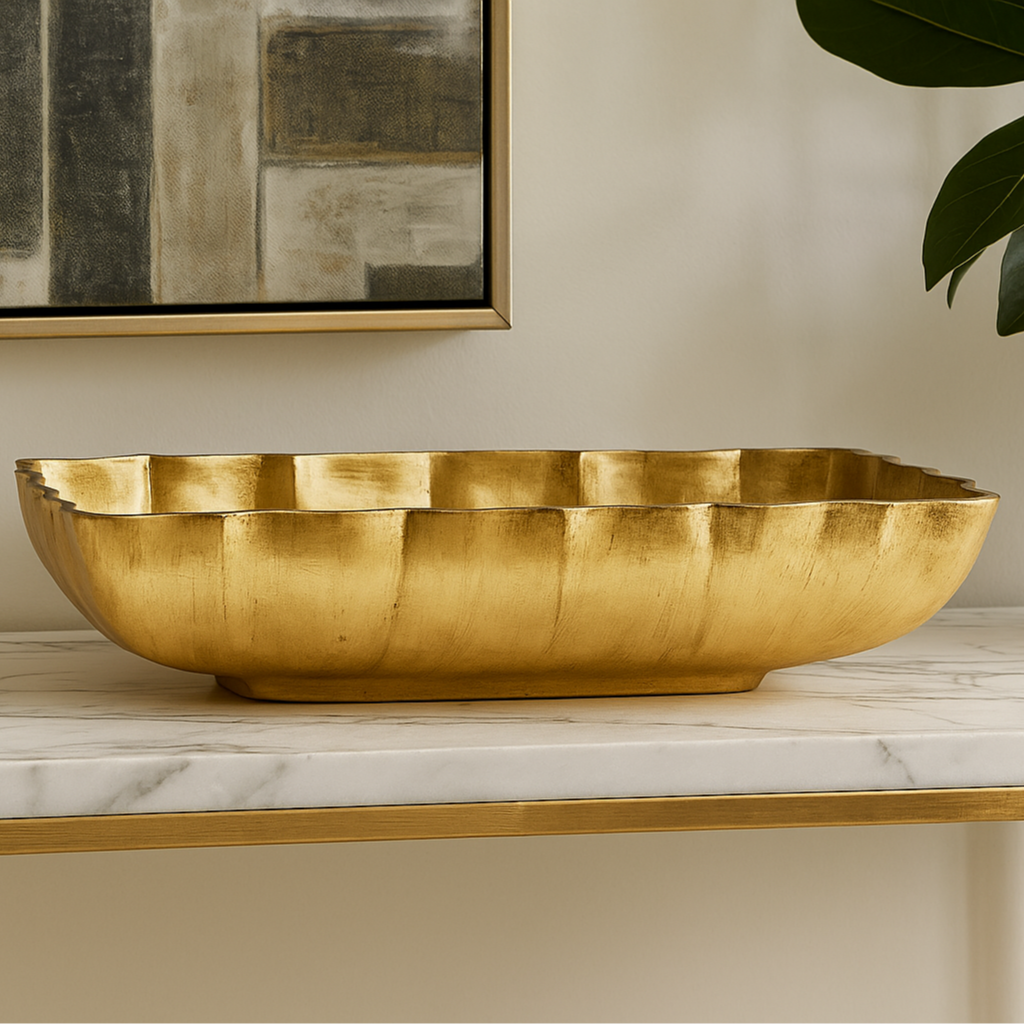 Neven Gold Leaf Decorative Bowl