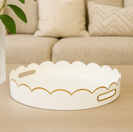 Kylie Scalloped Metal Tray