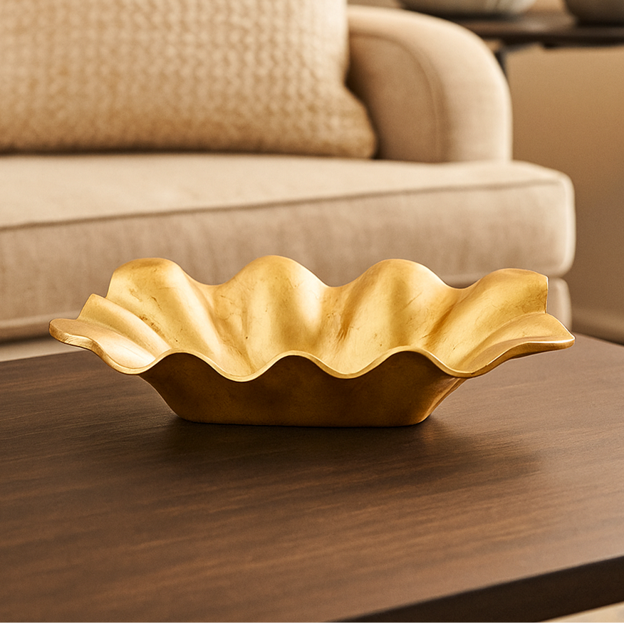 Crenshaw Gold Leaf Decorative Bowl