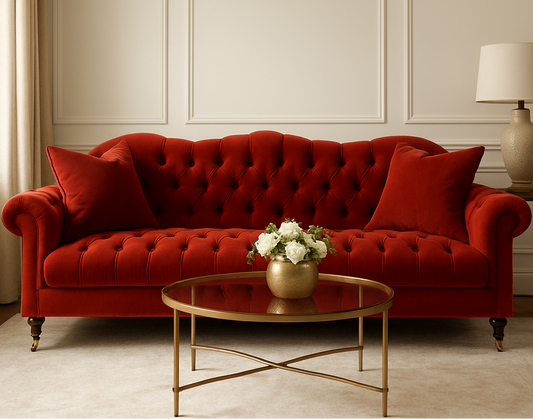 Gloria Slate Velvet Sofa
