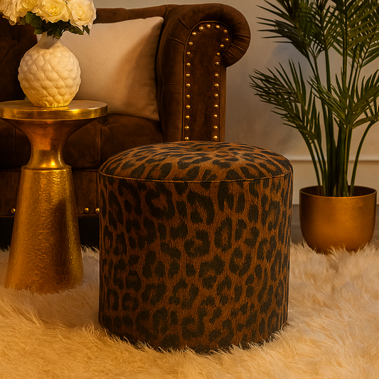 Leopard Ottoman