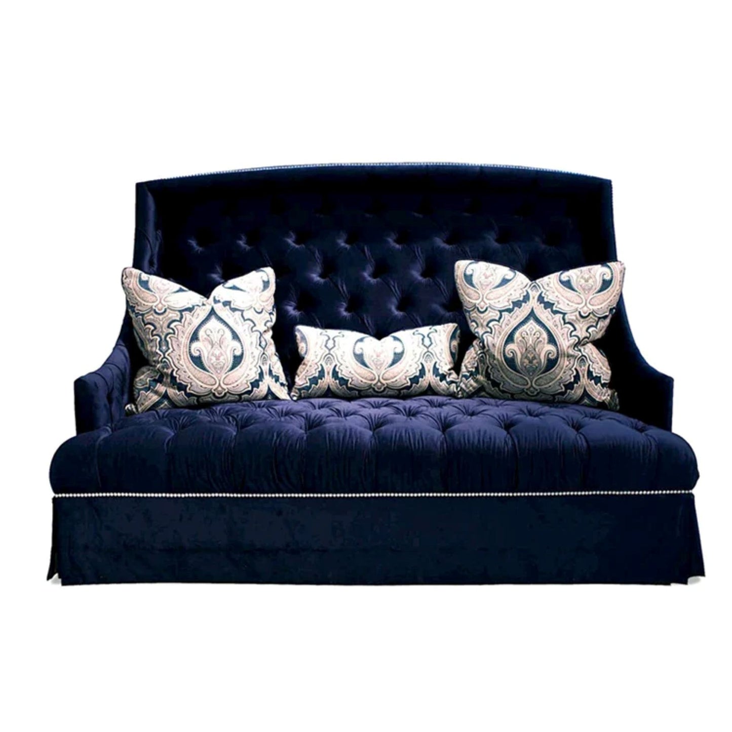 Disher Navy Tufted Sofa