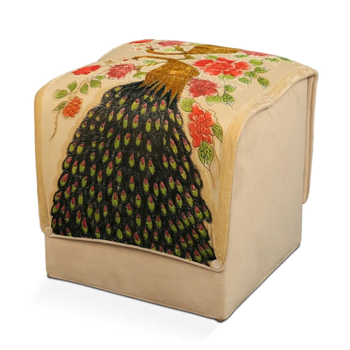 Kauai Cream Cube Ottoman