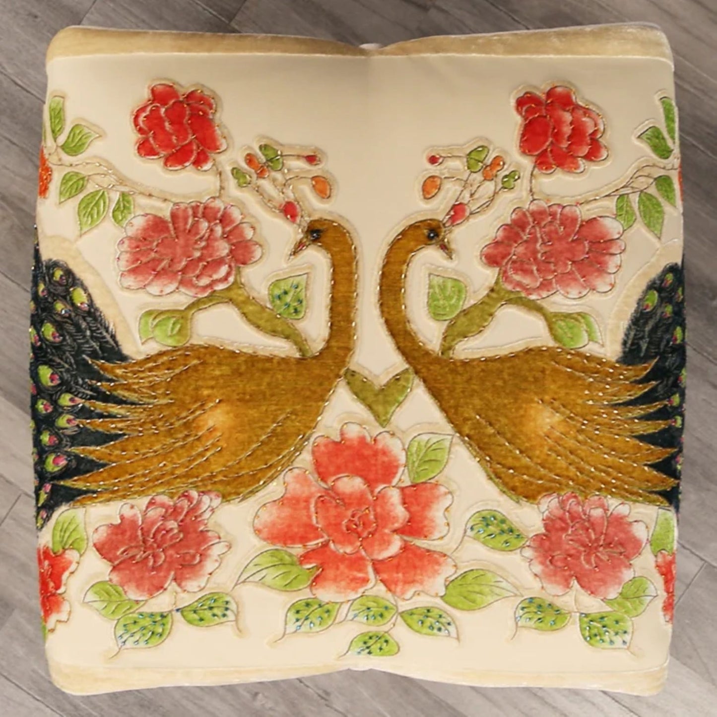 Kauai Cream Cube Ottoman