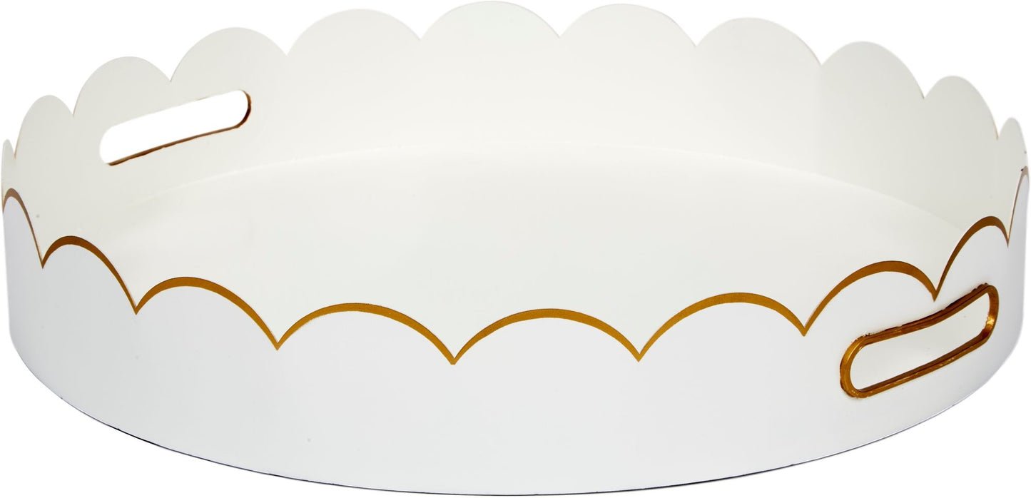 Kylie Scalloped Metal Tray