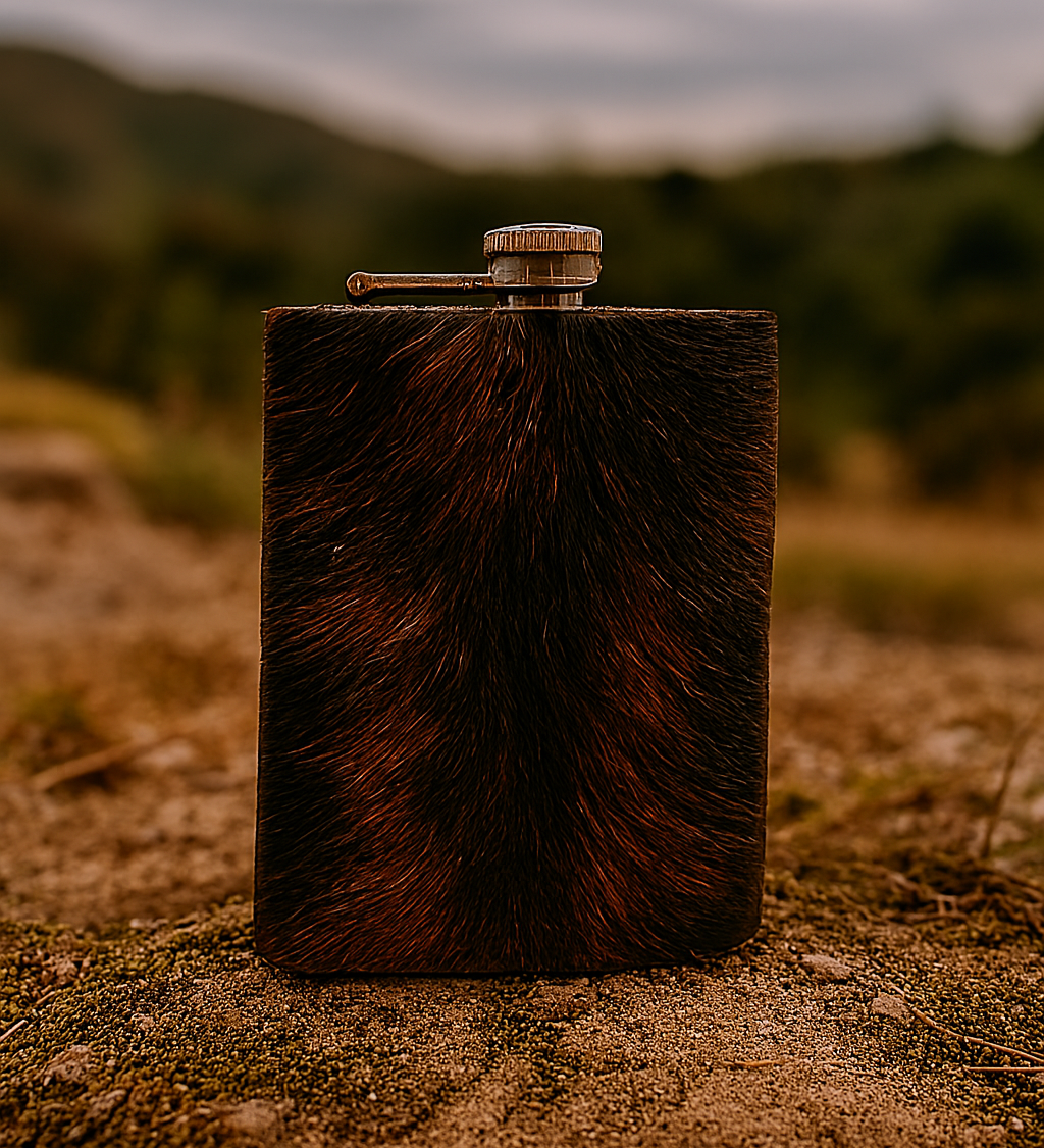 London Cowhide Flask 10oz.