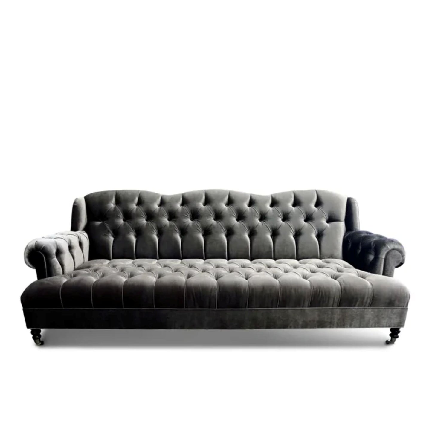 Phil Slate Velvet Sofa