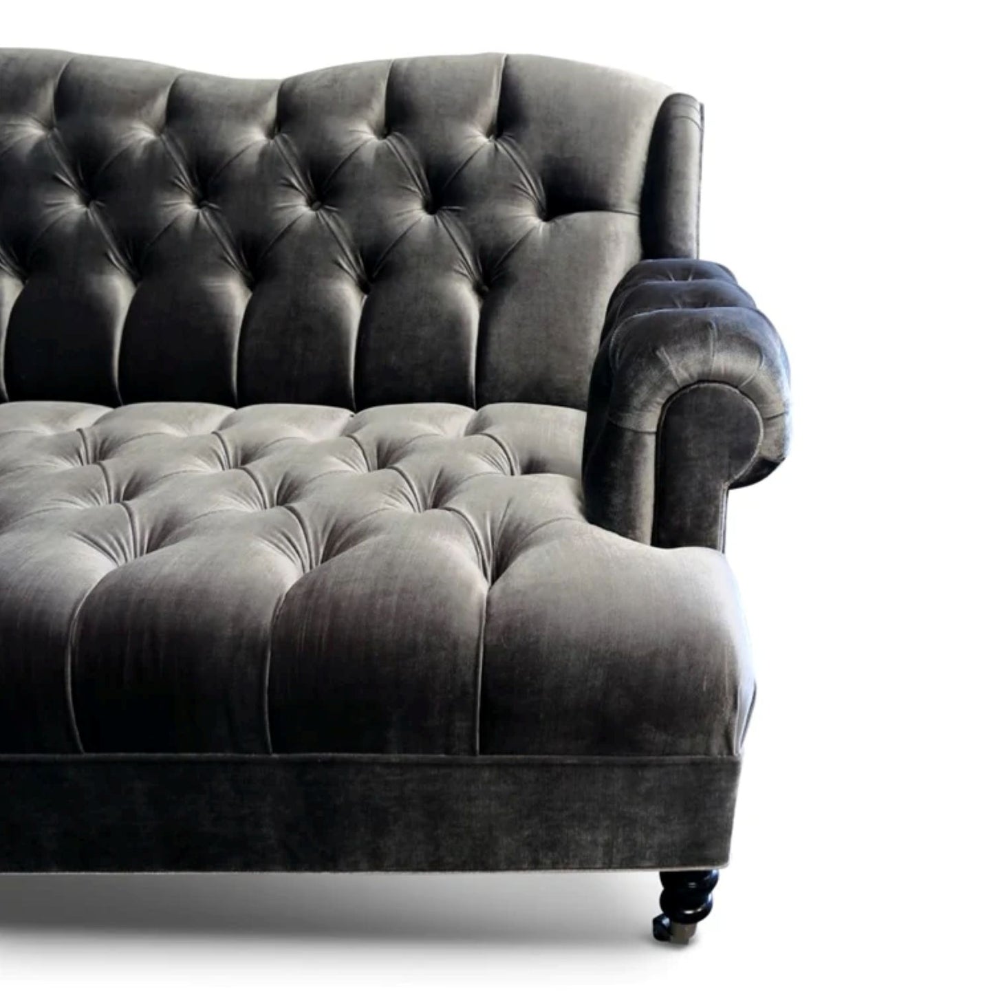 Phil Slate Velvet Sofa