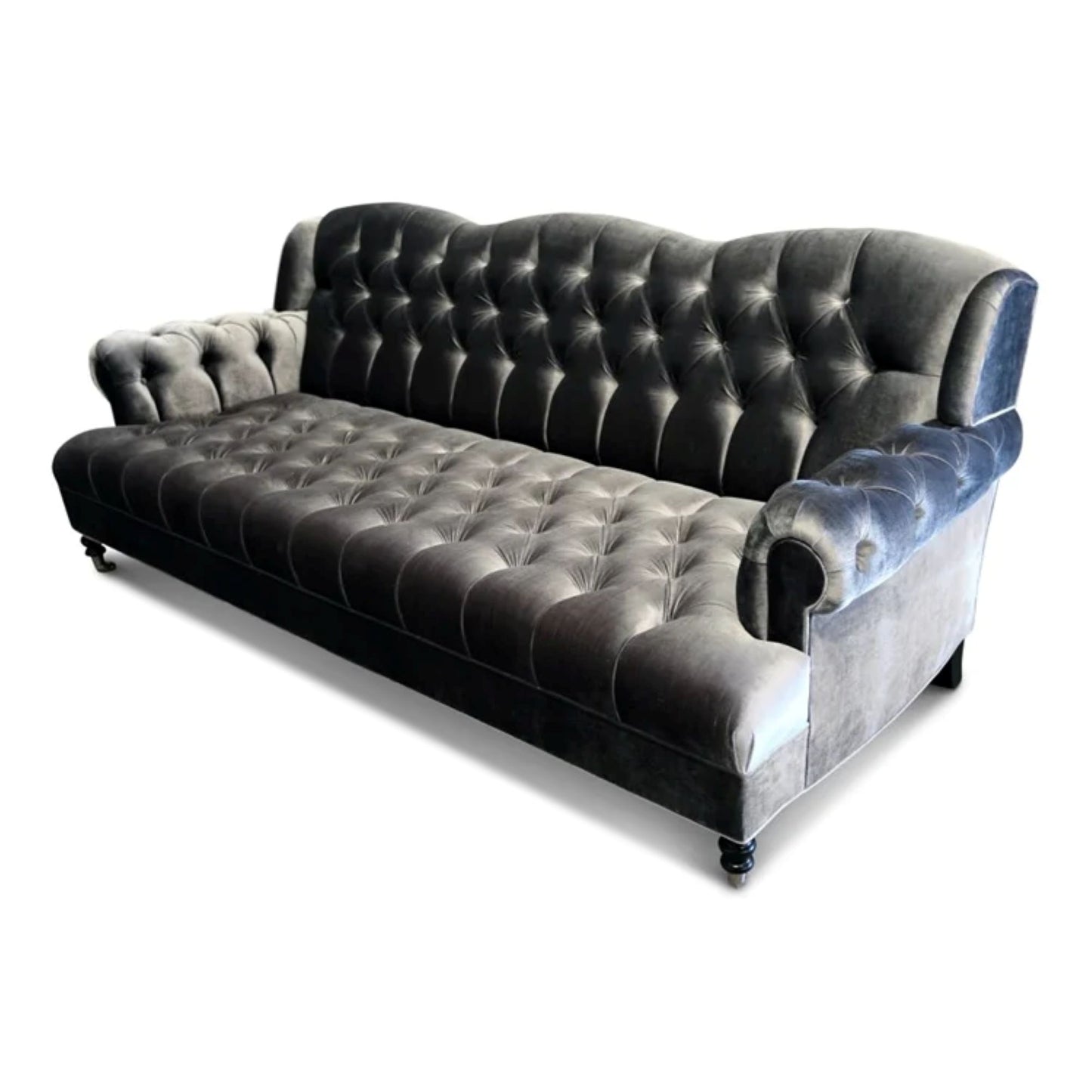 Phil Slate Velvet Sofa