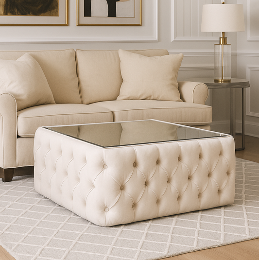 Rose Mirror Ottoman