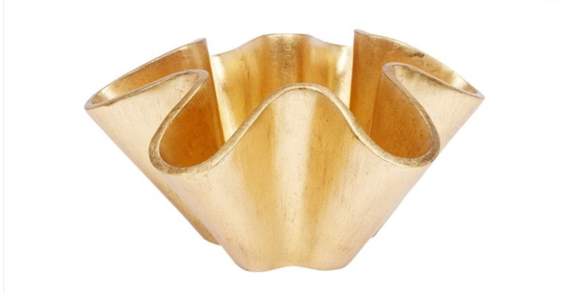 Trudy Gold Leaf Wave Bowl